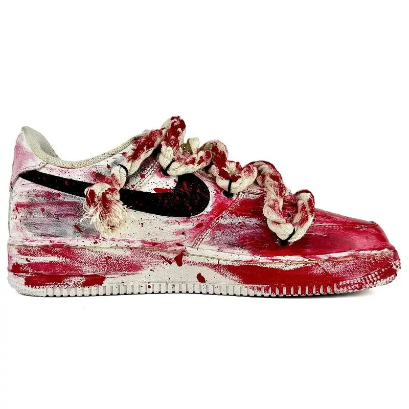 [Custom Crime Scene No. 7]Nike Air Force 1 SuiXin Size 7 Case Scene Coverage Wear-Resistant Low-Top Skateboard Shoes Unisex W