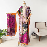 NEW Fashion Summer Dress With Big Scarf Dubai Turkey Kaftan Muslim Loose Abaya Women African Casual Maxi Peacock Shawl Robe