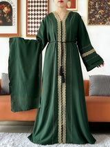 Newest Women Party Dress Chiffon Lace Open Abaya with Zipper Muslim Women Abaya Islamic Clothing Cardigan Muslim Loose Dress