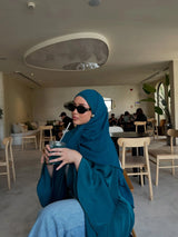 Middle Eastern fashion women's solid color simple and elegant cardigan abaya