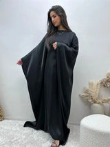 Batwing Butterfly Satin Shimmer Abaya Dubai Luxury Muslim Maxi Kaftan Dresses Abayas For Women Kebaya Caftan Robe Femme Vestidos