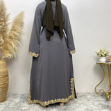 Lace Embroidery Abaya for Women Muslim Dress Dubai Turkish Kaftan Kimono Eid Ramadan Jalabiya Islam Kebaya Caftan Marocain Femme