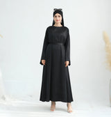 Muslim Women Hijab Dress Satin Abaya Scarf Robe Ramadan Modest Prayer Islamic Clothing Robe Eid Jalabiya Kaftan Caftan Marocain