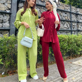 Malaysia Plain Muslim Women Long Sleeve Tops Blouse Pants Islam Abaya Dubai Ramadan Arab Clothes 2 Piece Set Modest Kaftan Suit