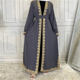 Lace Embroidery Abaya for Women Muslim Dress Dubai Turkish Kaftan Kimono Eid Ramadan Jalabiya Islam Kebaya Caftan Marocain Femme