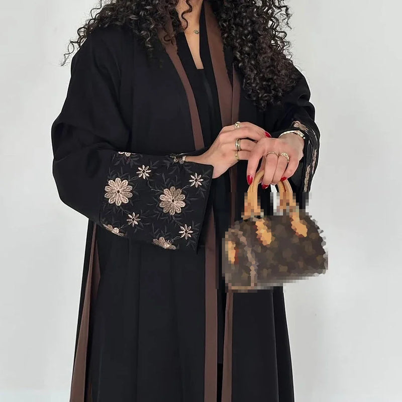 Eid Embroidery Abayas Women Muslim Dress Dubai Kaftan Kimono Cardigan Ramadan Islam Jalabiya Kebaya Caftan Marocain Femme Robe