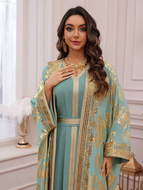 Women Dress Muslim Abaya Embroidery Party Jalabiya Ramadan Long Dresses Abayas Vestidos Largos Kaftan Arab Long Robe 2025