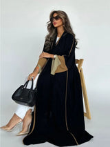 Muslim Abaya for Women Split Sleeve Modest Morocco Party Dresses Ramadan Cardigan Abayas Kaftan Dubai Arab Long Robe 2024