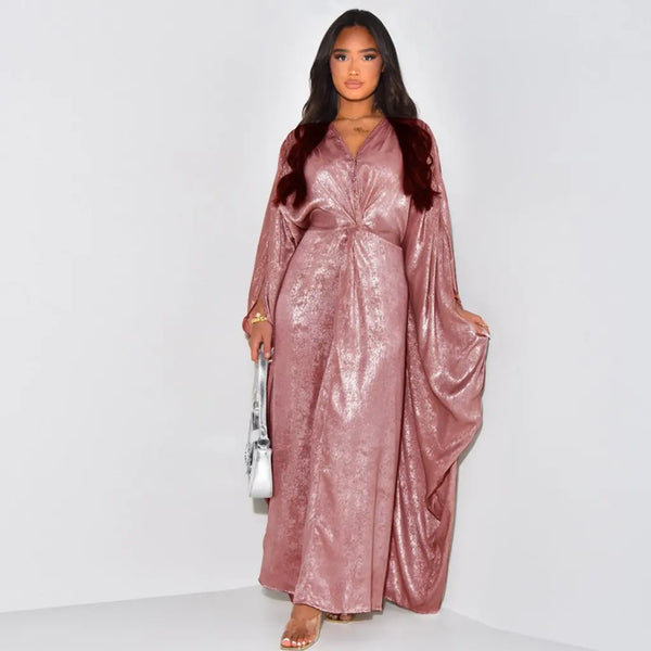 Loriya Elegant Spring Summer Party Dress Robe Abaya LR824 Size L/XL/XXL/XXXL for plus Size Women Fashionable Outerwear