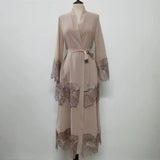 Muslim Women Embroidery Maxi Dress Eid Ramadan Kimono Cardigan Flower Abaya Dubai Turkey Kaftan Islamic Clothing Arab Robe Gown