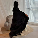 Women Muslim Kaftan Ramadan Hijab Dress Open Abaya Kimono Cardigan Diamonds Turkey Kebaya Caftan Marocain Femme Robe Jalabiya