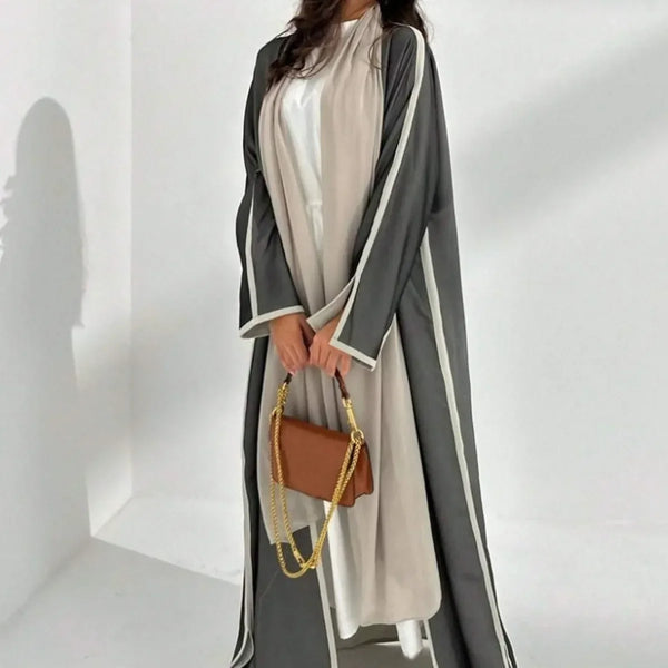 Loose Abaya Muslim Women Full Sleeve Solid Abayas Casual Kaftans Jilbabs Islamic Maxi Dresses Middle-East Ethnic Clothing