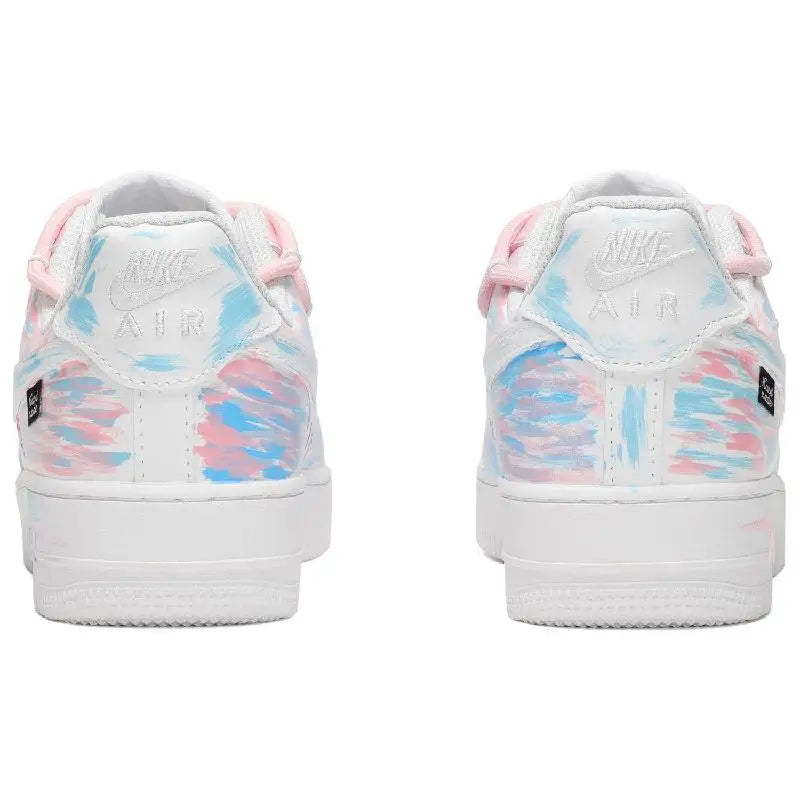 [Custom Women's Macaron Love in blue and pink]Nike Air Force 1 Low CUS ID Macaron Love Low-Top Skateboard Shoes Women's Blue