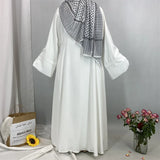 Elegant Long Dress Loose Maxi Fashion Women's Clothing Cardigan Abaya Robe Solid Color