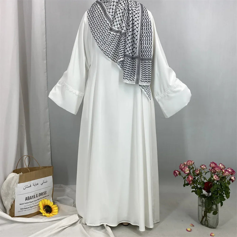 Elegant Long Dress Loose Maxi Fashion Women's Clothing Cardigan Abaya Robe Solid Color