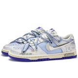 【Customize】Nike Dunk Skateboarding Shoes Men Low-top Blue/gray Sneakers shoes DV0831-104