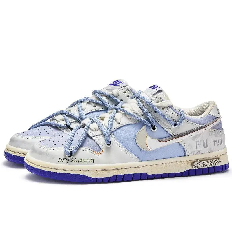 【Customize】Nike Dunk Skateboarding Shoes Men Low-top Blue/gray Sneakers shoes DV0831-104