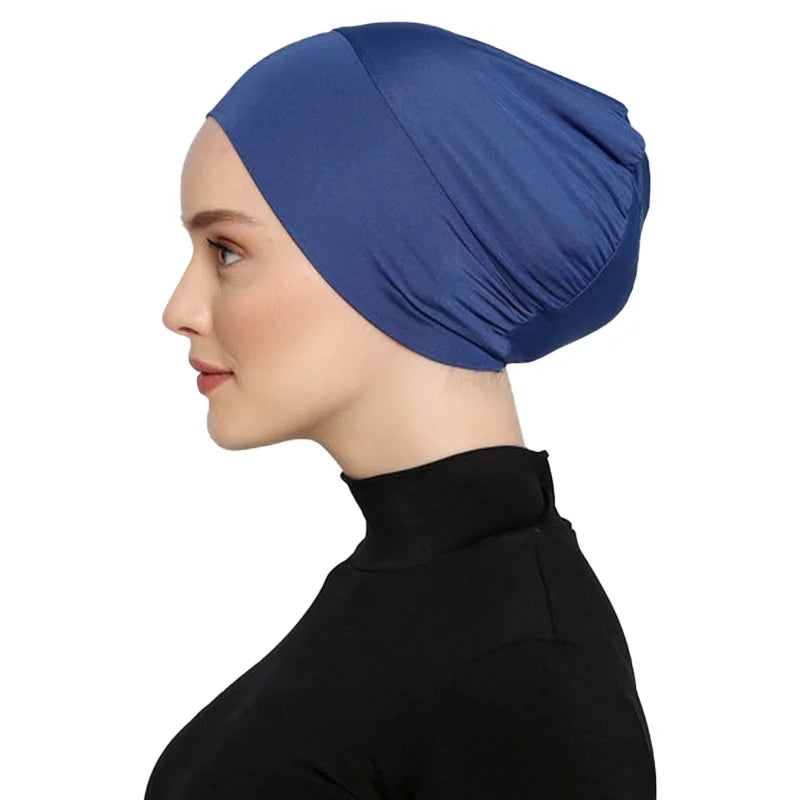 Islamic Black Sport Modal Hijab Undercap Muslim Abaya Hijabs For Woman Abayas Jersey Turbans Turban Instant Head Wrap Women Cap