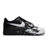 [Custom Men's dark White Flame S-BOX]Nike Air Force 1 07 811 Manufacture Gothic White Flame Special Shoe Box Low-Top Skateboa