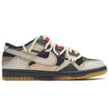 [Custom Men's retro indicator light S-BOX]Nike Dunk Scrap Low-Top Skateboard Shoes Men's Gray White