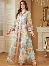 Women Dress Muslim Abaya Kaftan Elegant Dubai Vestidos Largos Long Dresses Arab Robe Party Caftan Jalabiya Ramadan 2025