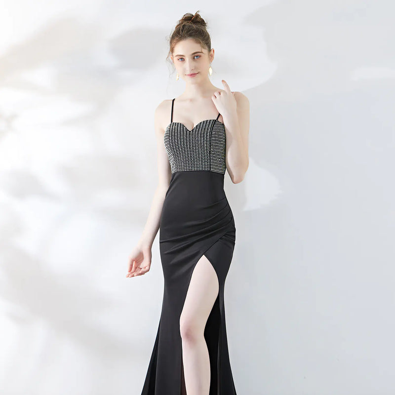 Elegant Mermaid Maxi Dress with Straps for Events