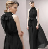 Bohemian Halter Neck Maxi Chiffon Beach Dress