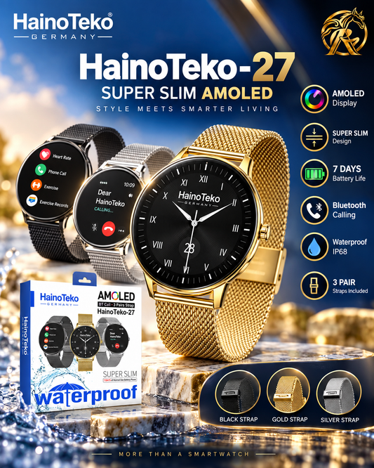 HainoTeko-27 super slim AMOLED smartwatch main product image