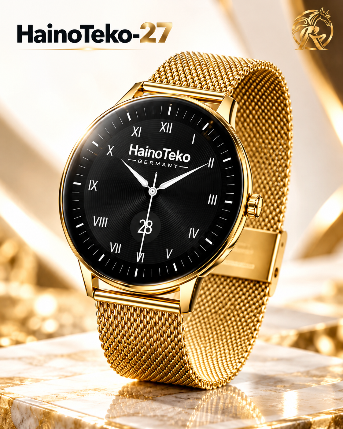 HainoTeko-27 gold smartwatch product-only image