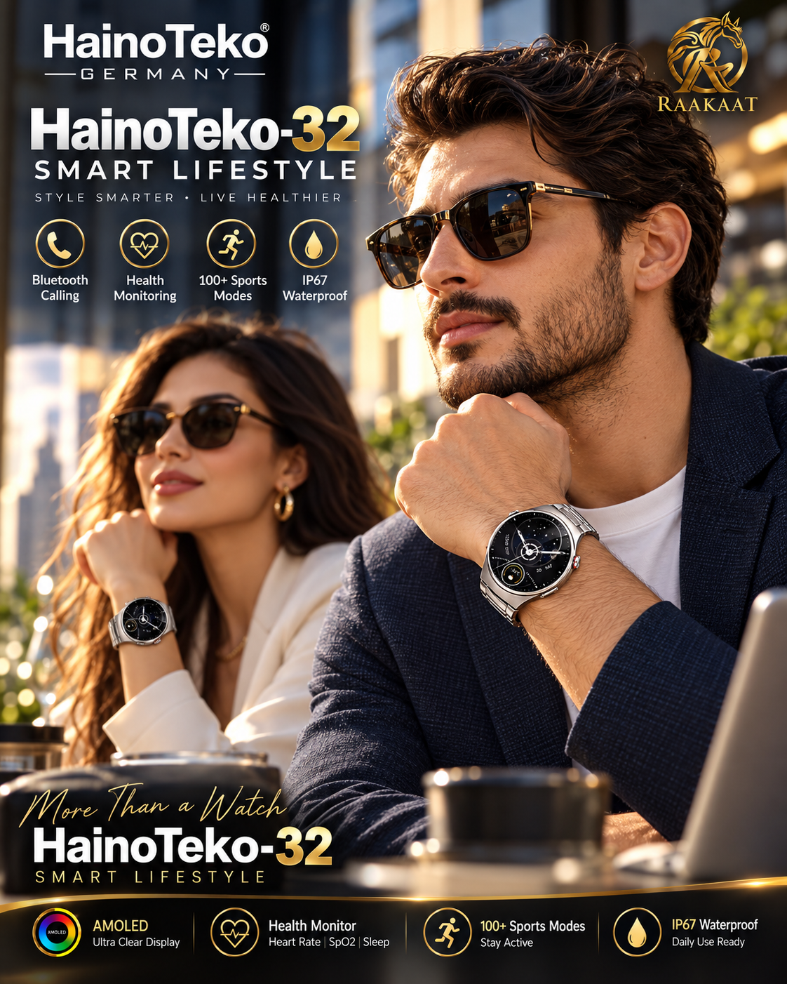 HainoTeko-32 smartwatch lifestyle model image