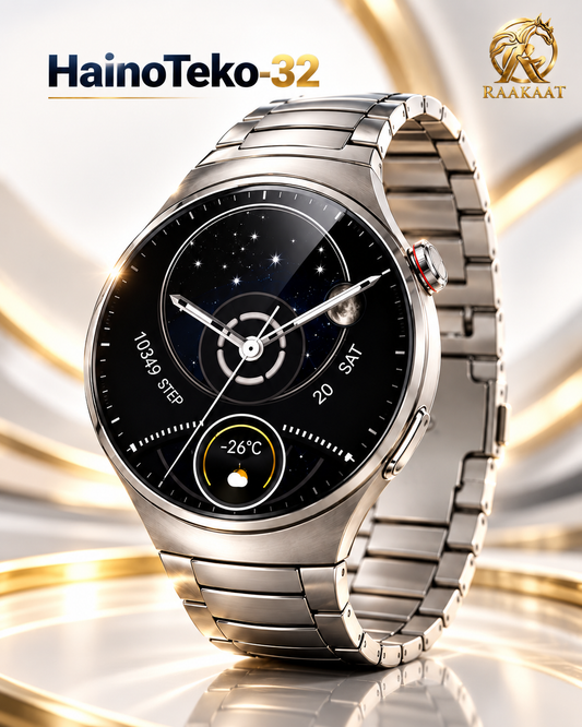 HainoTeko-32 silver smartwatch product-only image