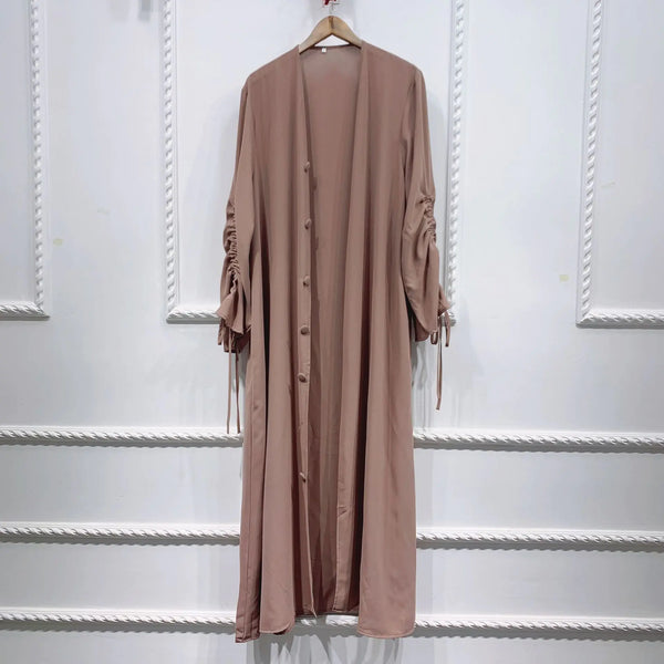 Patchwork Sleeved Cardigan Robe for Women