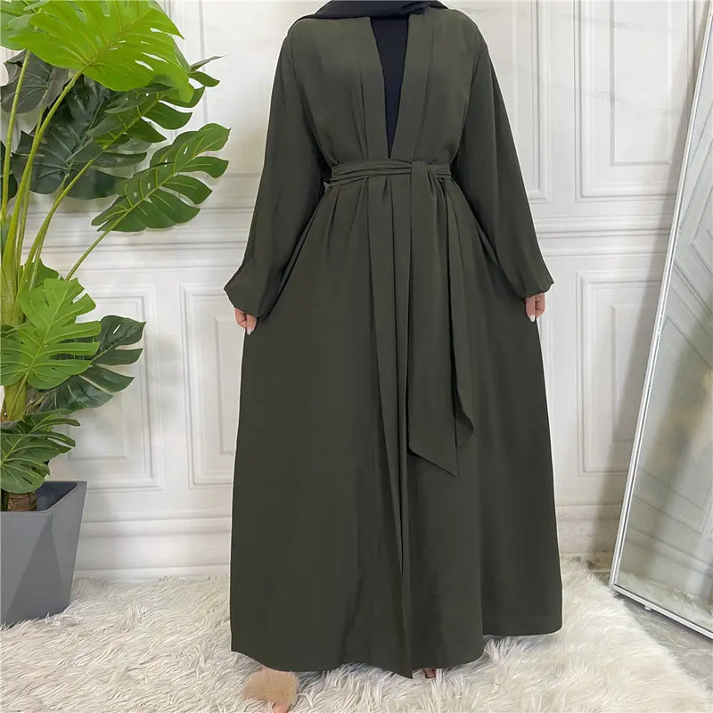 Lace Up Cardigan Robe with Cuffs and Pockets