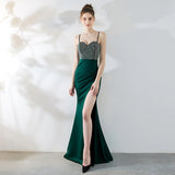 Elegant Mermaid Maxi Dress with Straps for Events
