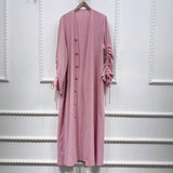 Patchwork Sleeved Cardigan Robe for Women