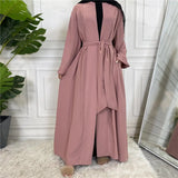 Lace Up Cardigan Robe with Cuffs and Pockets