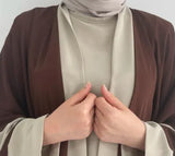 Two-Piece Abaya Long Dress - Elegant Modest StyleTwo-Piece Abaya Long