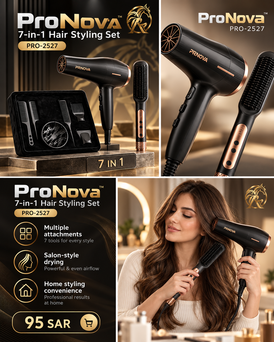 ProNova PRO-2527 styling set details and lifestyle image