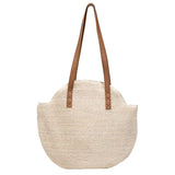 Woven Color Clash Zipper Shoulder Handbag for Women