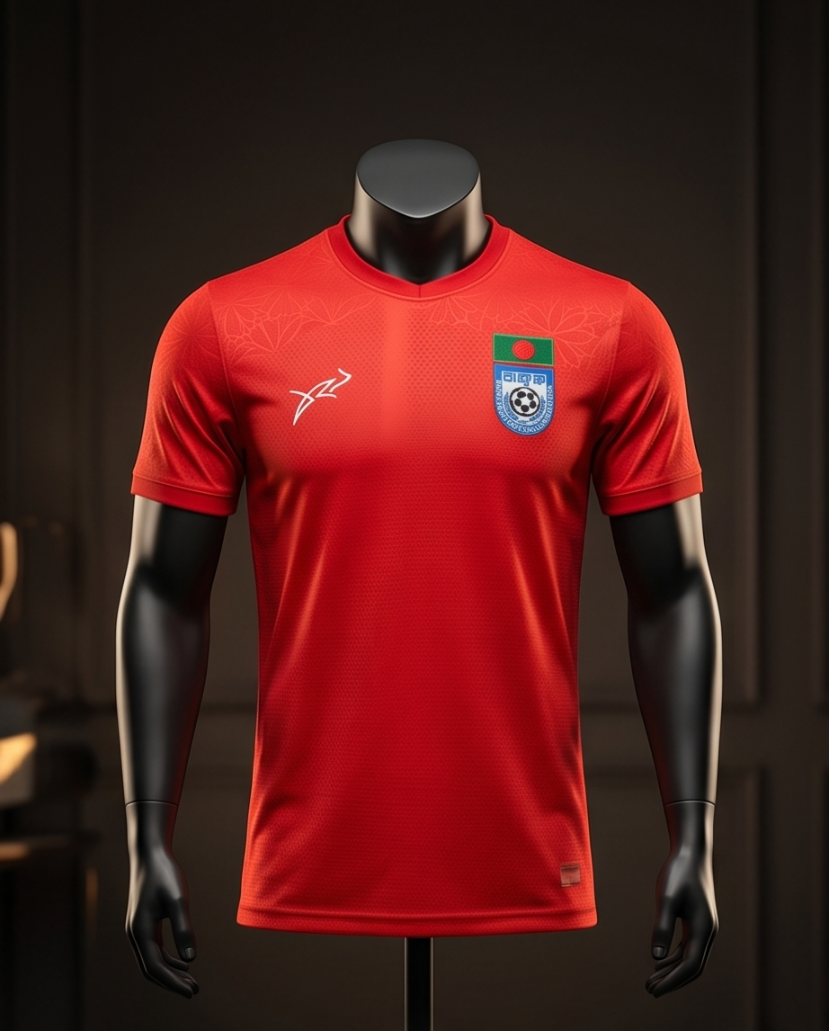 Bangladesh Football National Team Jersey - Red-Player Edition (Home Kit) - Raakaat