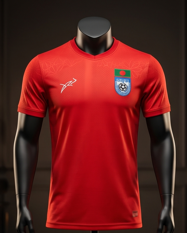 Bangladesh Football National Team Jersey - Red-Player Edition (Home Kit) - Raakaat