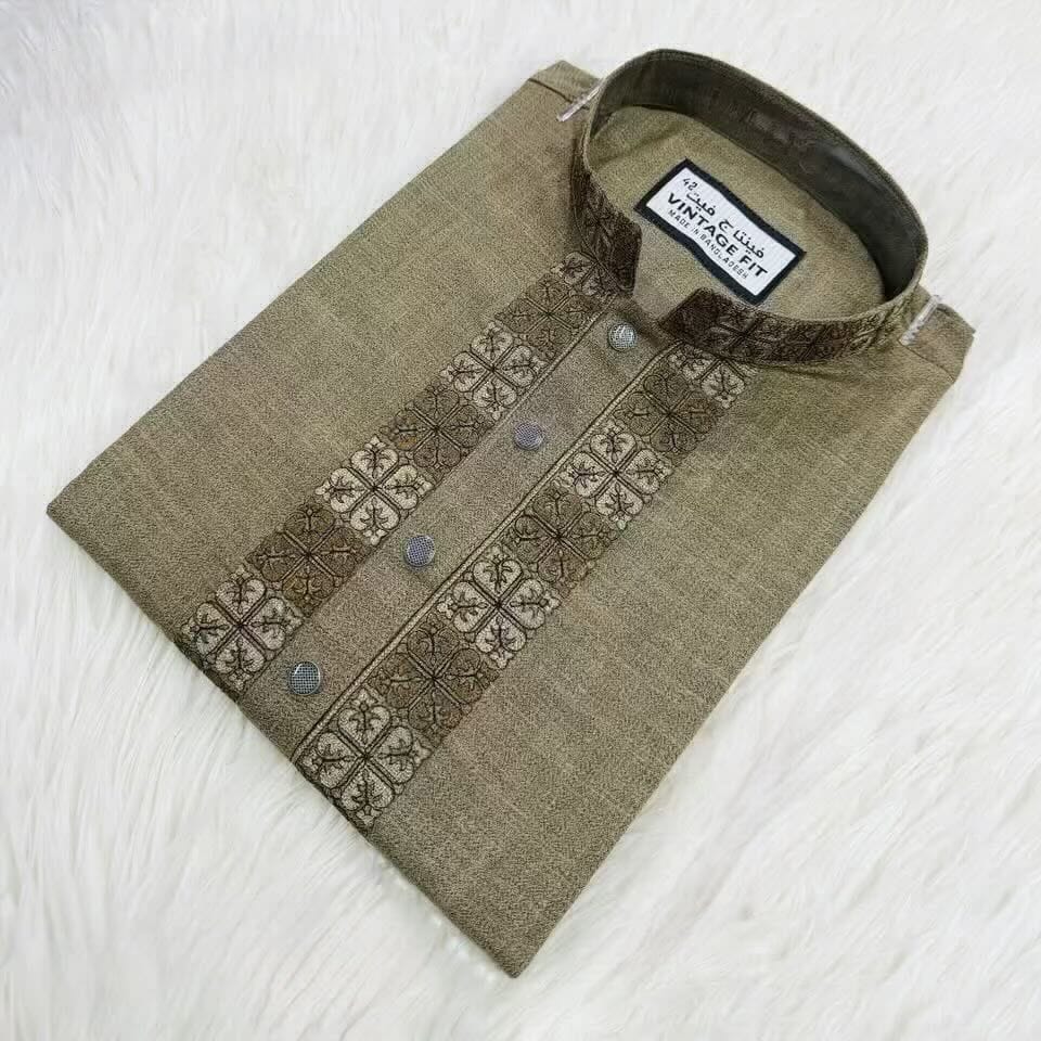 Premium Sandstone Embroidered Panjabi | P0024|263