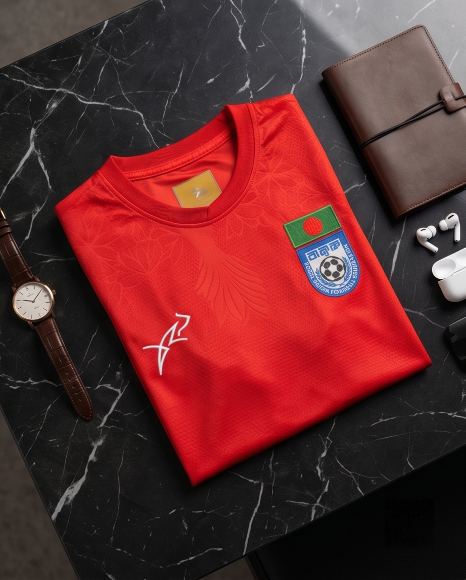 Bangladesh Football National Team Jersey - Red-Player Edition (Home Kit) - Raakaat
