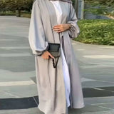 Lace Up Cardigan Robe with Cuffs and Pockets