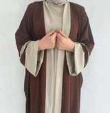 Two-Piece Abaya Long Dress - Elegant Modest StyleTwo-Piece Abaya Long