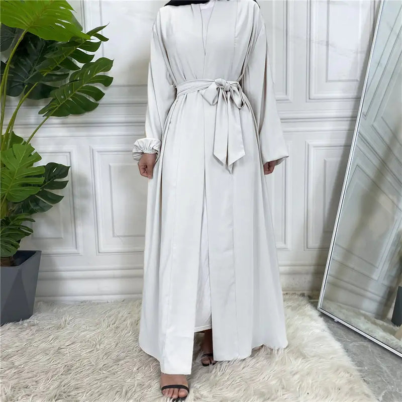 Lace Up Cardigan Robe with Cuffs and Pockets