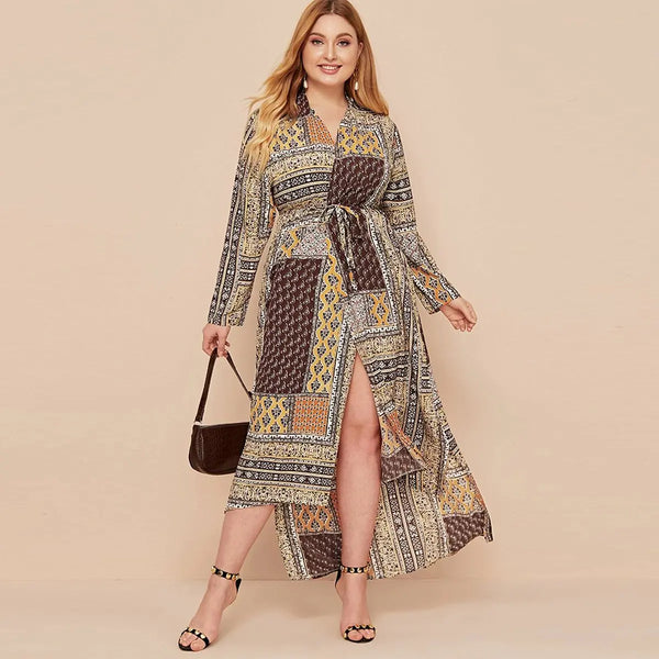 Oversized Parisian Bead Retro Long Sleeve Robe