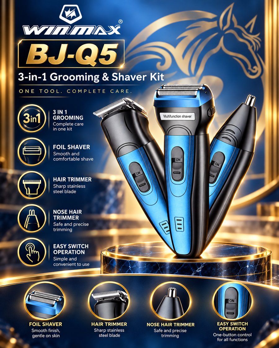 WINMAX BJ-Q5 3-in-1 grooming kit features